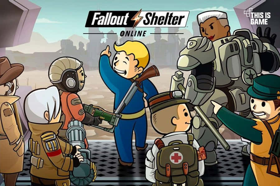 Vault Residents In Fallout Shelter Wallpaper