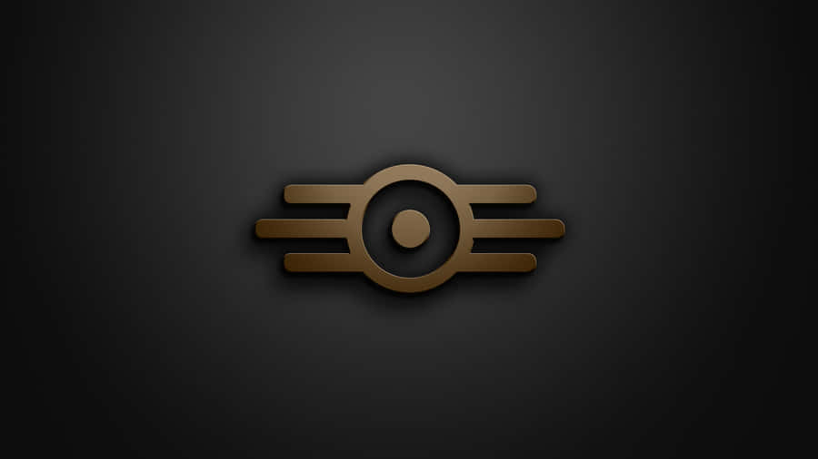 Vault-tec Corporation Logo On Distressed Background Wallpaper