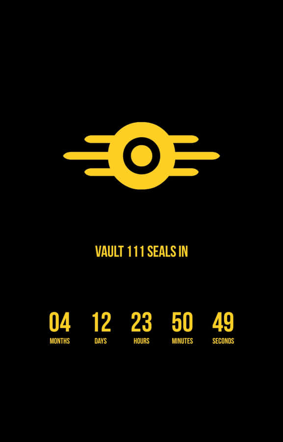 Vault-tec Logo On A Blue Background Wallpaper