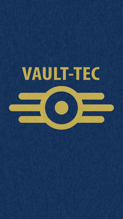 Vault-tec Logo On A Blue Background Wallpaper