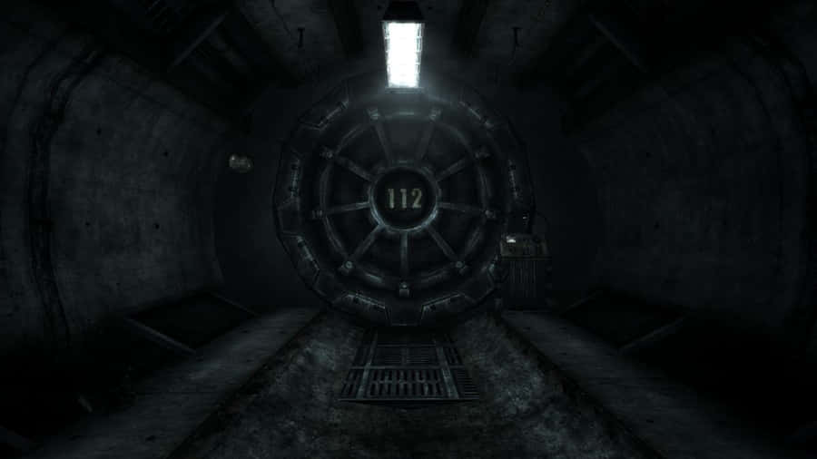 Vault112 Entrance Security Door Wallpaper