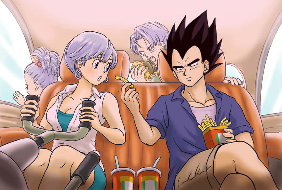 Vegeta's Family Portrait Wallpaper