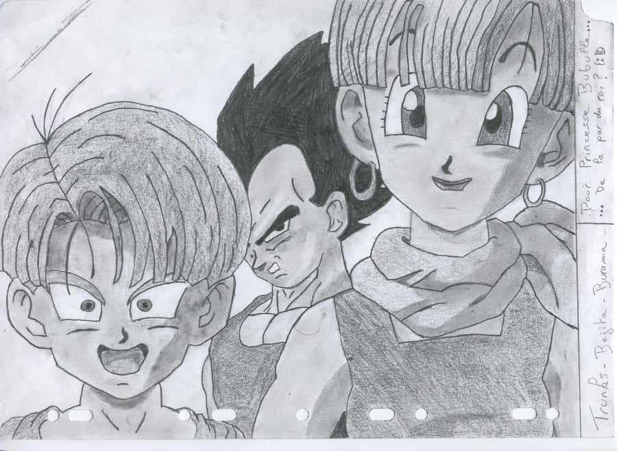 Vegeta's Family Power Up Wallpaper