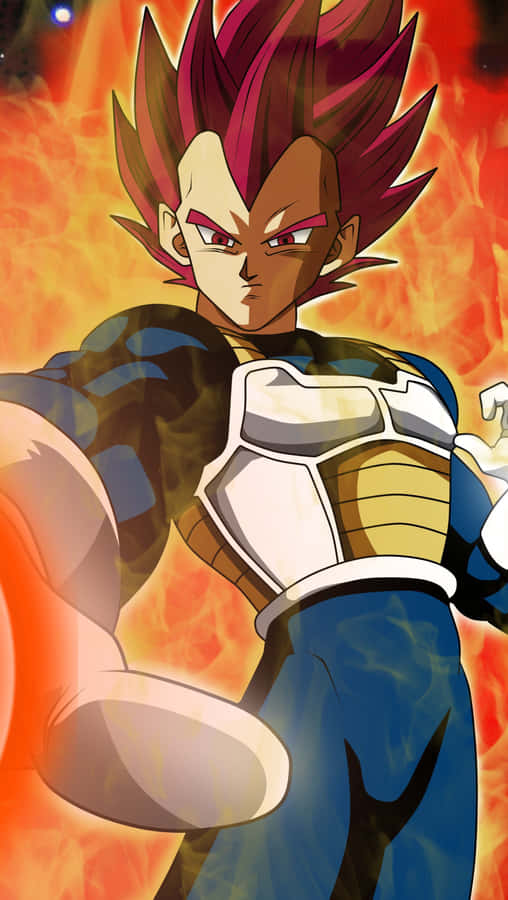 Vegeta Super Saiyan God Unleashing His Power Wallpaper