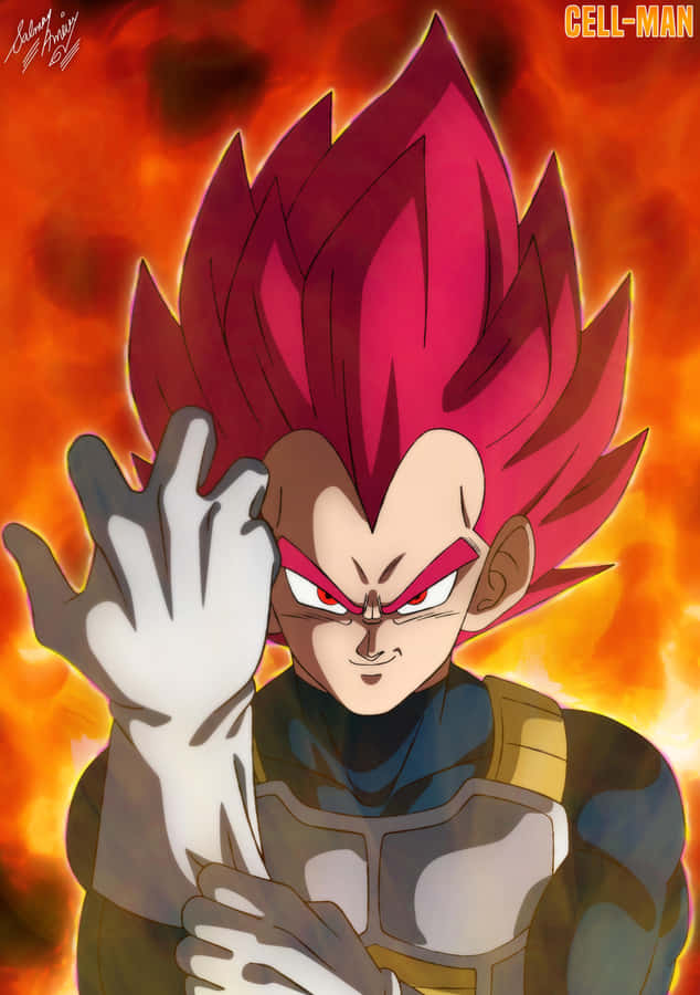 Vegeta Super Saiyan God Unleashing Power Wallpaper