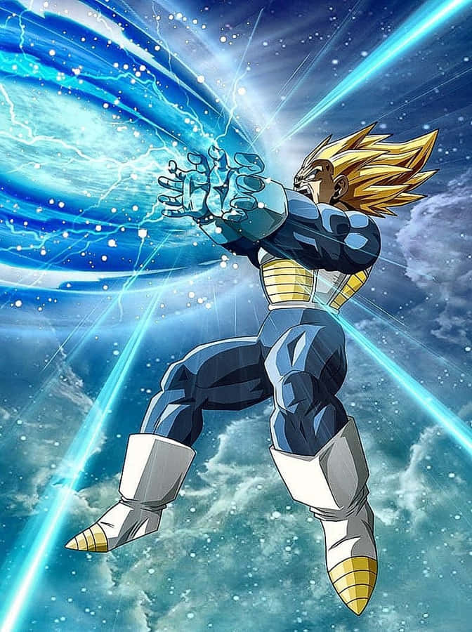 Vegeta Unleashes His Power To Charge The Final Flash Wallpaper