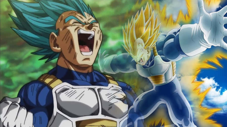 Vegeta Unleashing A Devastating Final Flash Technique Wallpaper