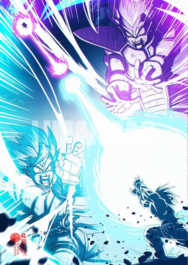 Vegeta Unleashing The Power Of His Signature Finishing Move, The Galick Gun Wallpaper