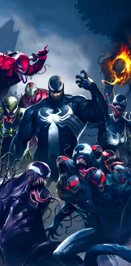 Venomverse - Heroes Enveloped In Darkness Wallpaper