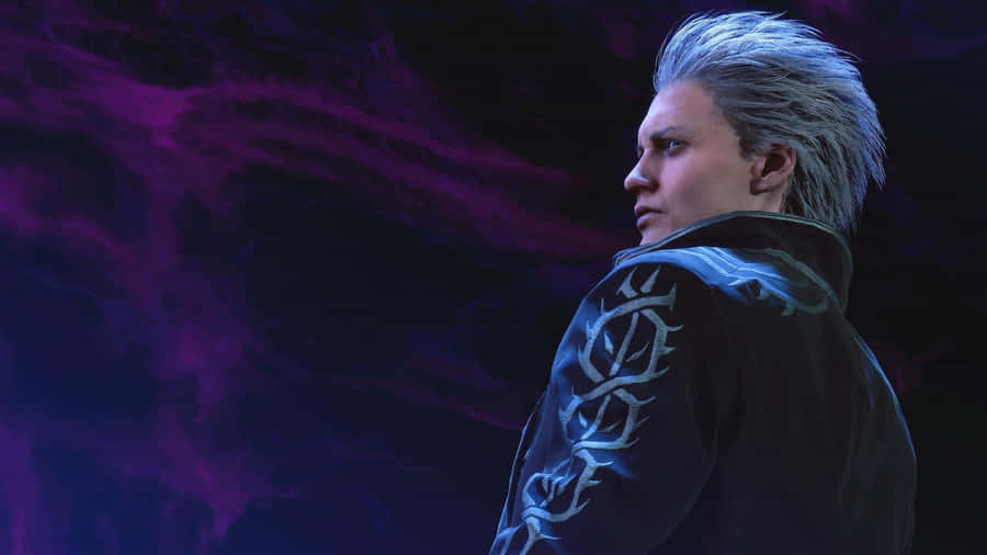 Vergil Devil May Cry Brooding Portrait Wallpaper