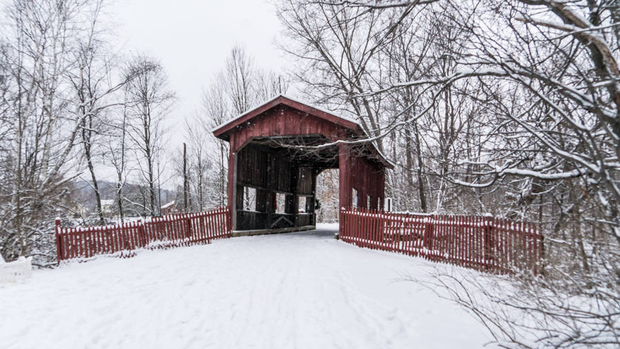 Vermont Covered Bridge Wallpaper