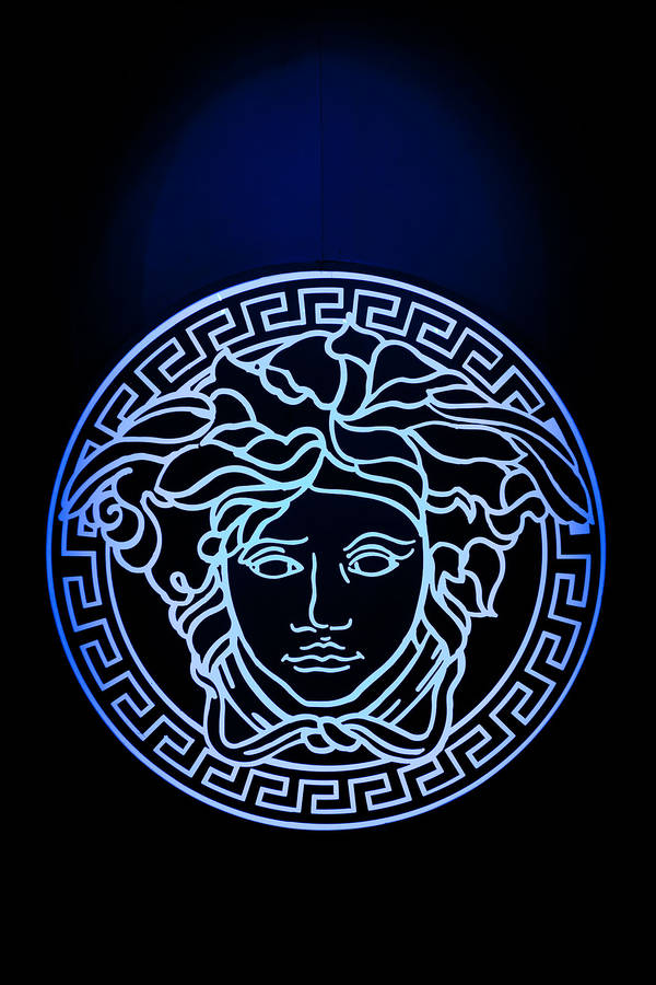 Versace Men Logo Black Portrait Wallpaper