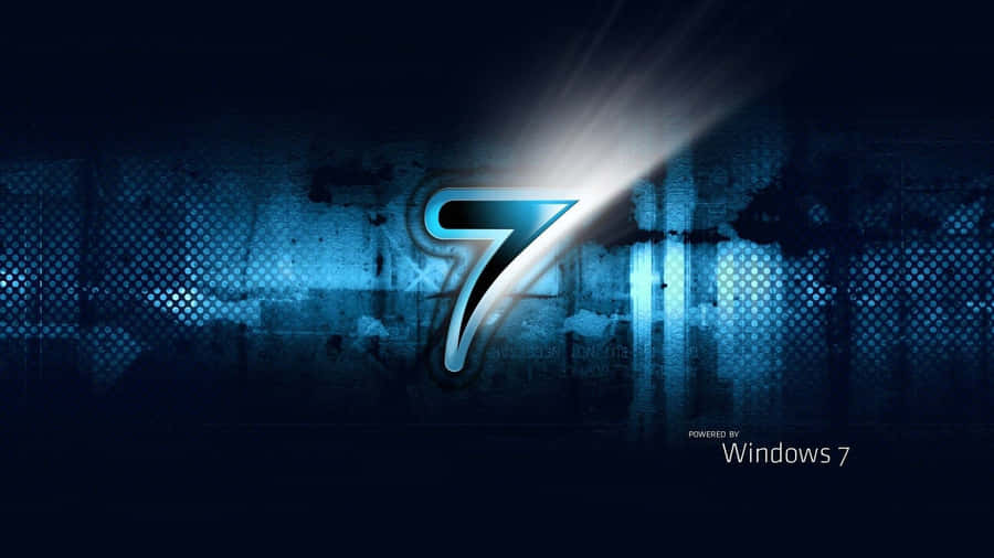 Versatile Blue Windows Number 7 Wallpaper