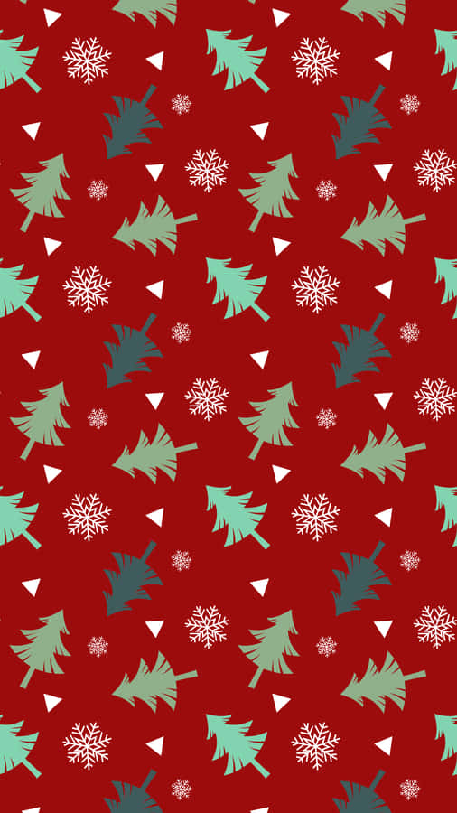 Very Cute Pattern Of Christmas Tree Wallpaper
