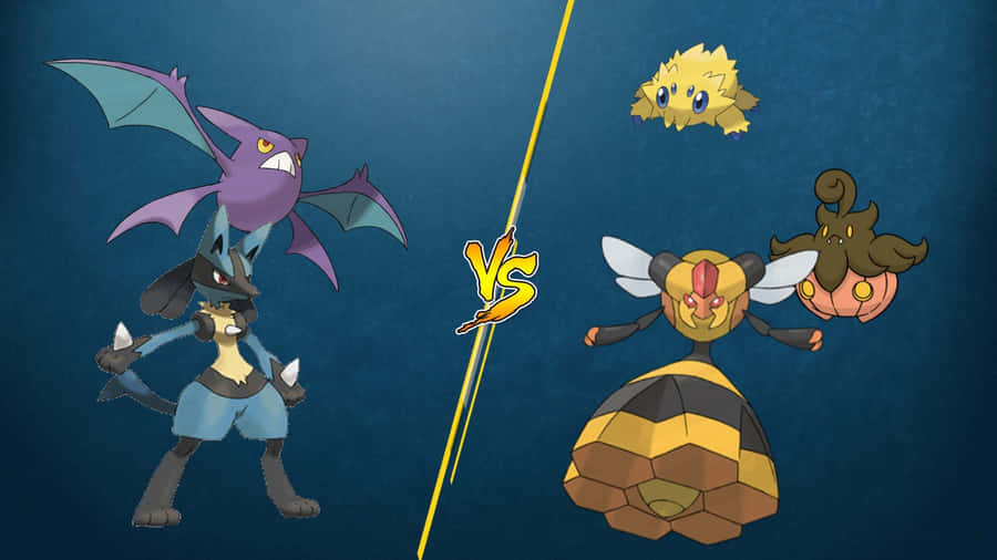 Vespiquen Vs Lucario Wallpaper