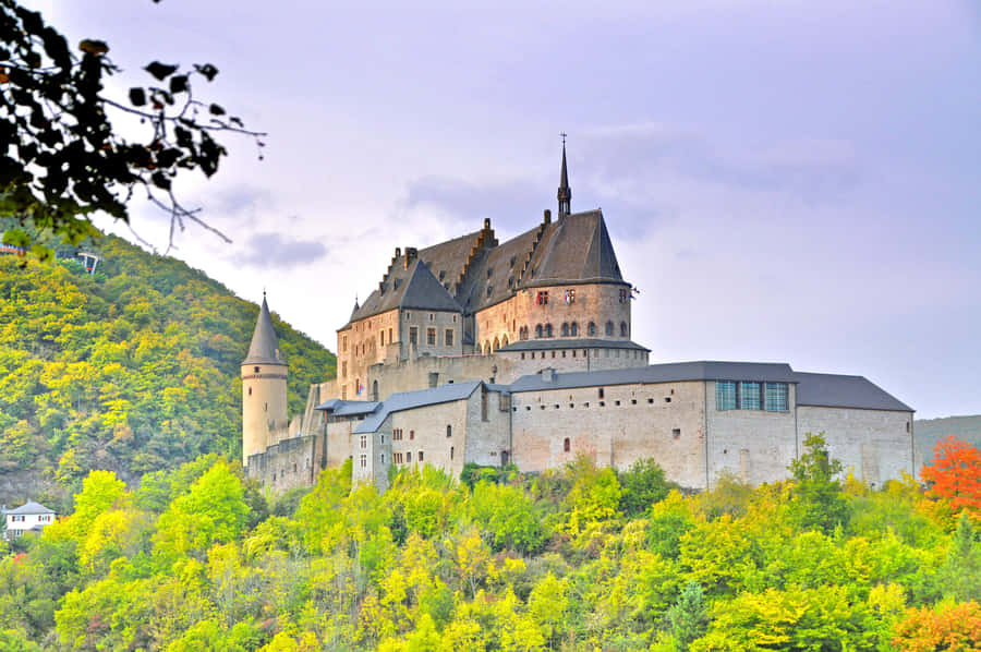 Vianden Castle Luxembourg Autumn Wallpaper