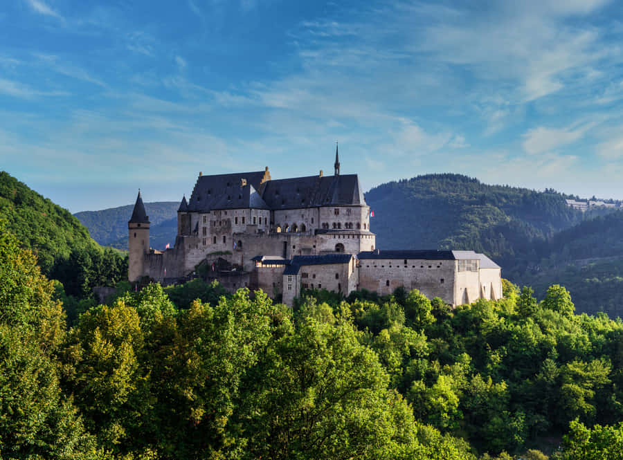 Vianden Castle Luxembourg Summer Wallpaper