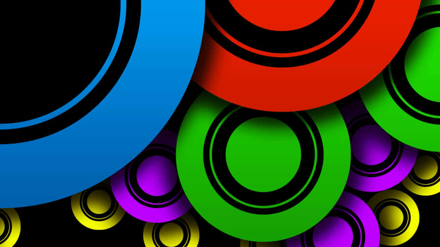 Vibrant_ Abstract_ Circles_ Background Wallpaper