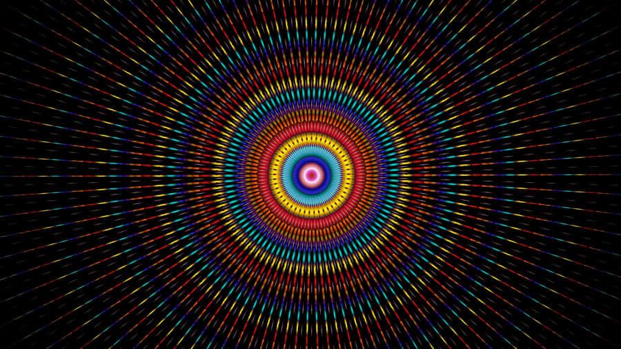 Vibrant Abstract Concentric Circles Wallpaper