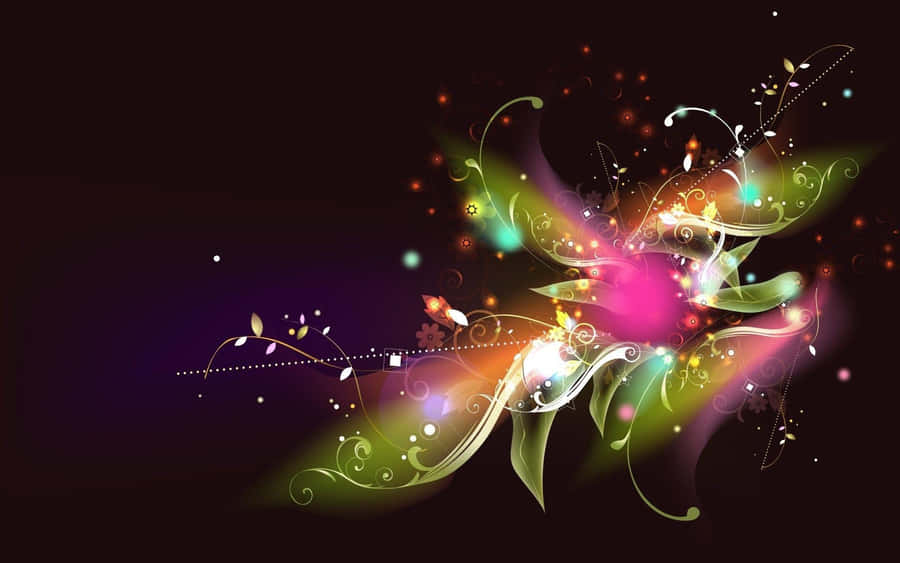 Vibrant_ Abstract_ Floral_ Artwork Wallpaper