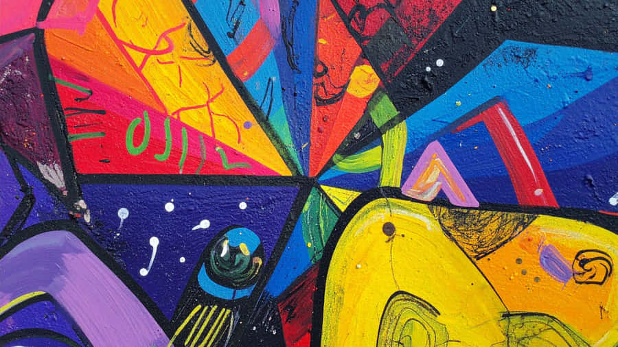 Vibrant Abstract Geometric Shapes Wallpaper
