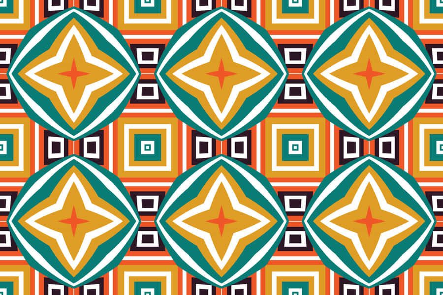 Vibrant African Print Pattern Wallpaper