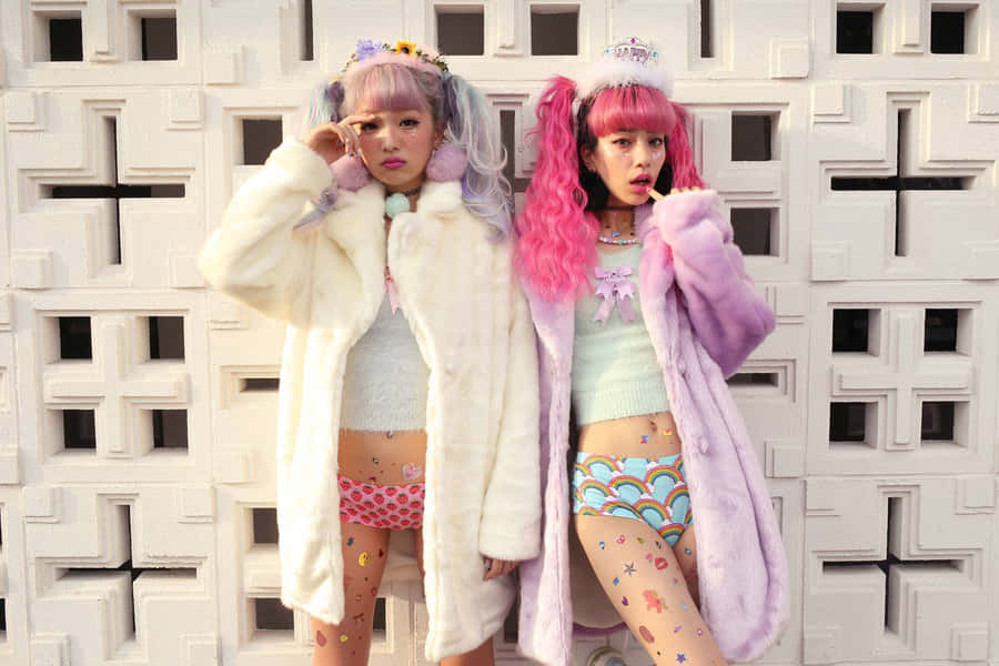 Vibrant And Colorful Harajuku Street Style Wallpaper