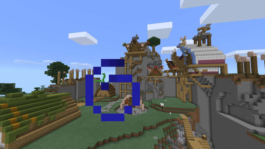 Vibrant And Colorful Minecraft Map With Distinct Biomes Wallpaper