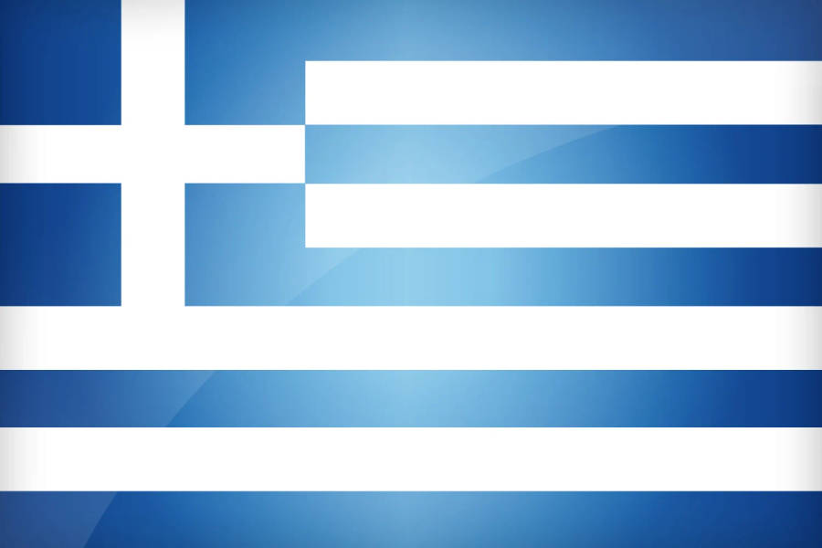 Vibrant Artistic Representation Of The Greek Flag Wallpaper