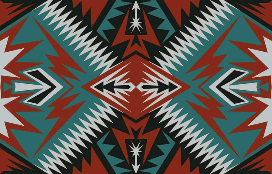 Vibrant Aztec Pattern Design Wallpaper