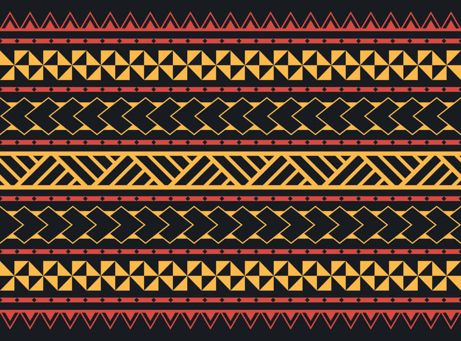 Vibrant Aztec Pattern Design Wallpaper