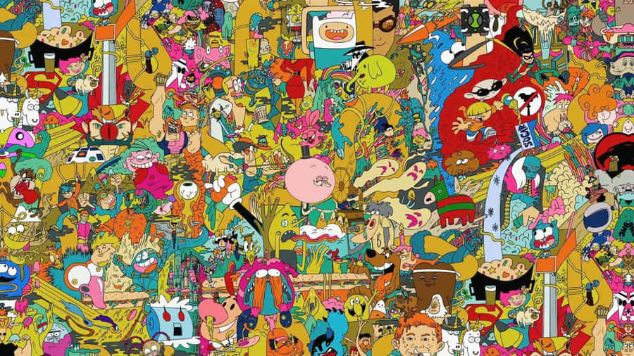 Vibrant Cartoon Chaos.jpg Wallpaper