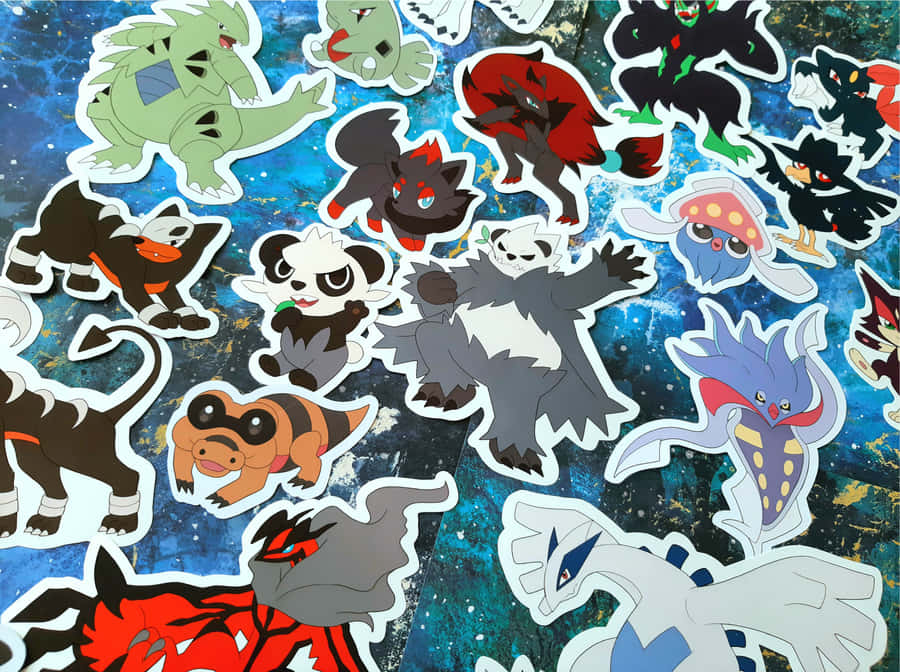 Vibrant Collection Of Pokemon Stickers Wallpaper