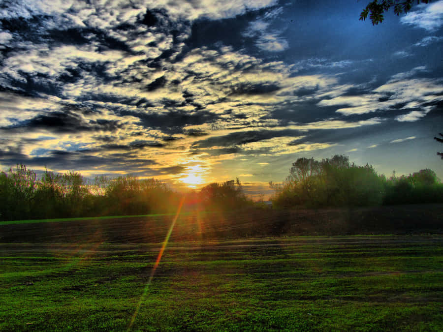 Vibrant_ Countryside_ Sunrise_4 K Wallpaper