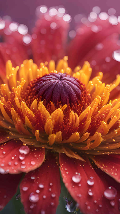 Vibrant Dew Kissed Flower4 K Wallpaper