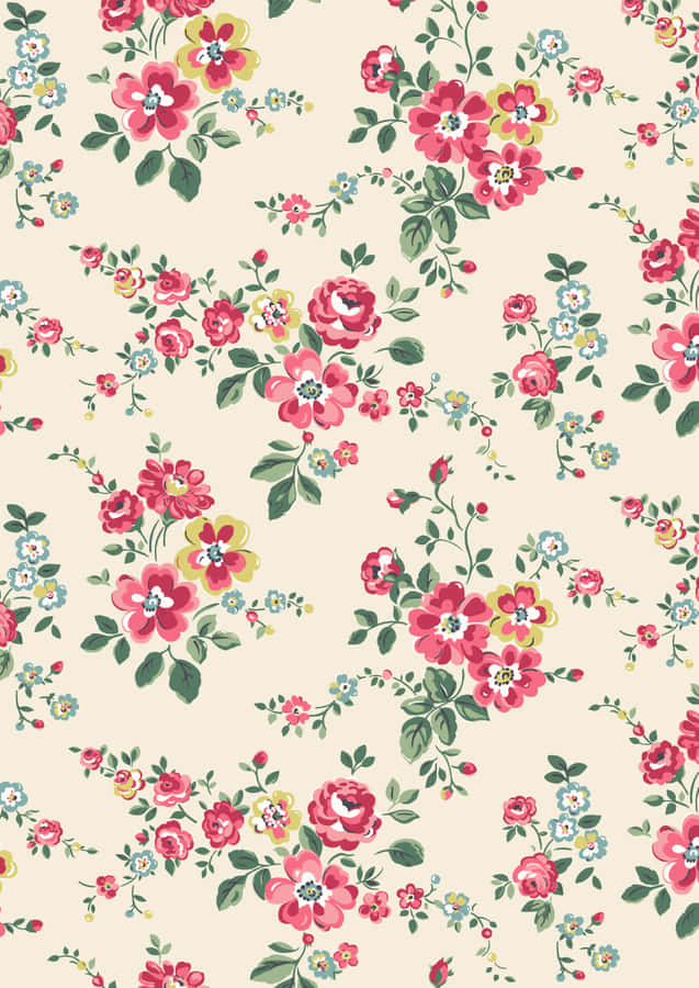 Vibrant Floral Print Wallpaper Wallpaper