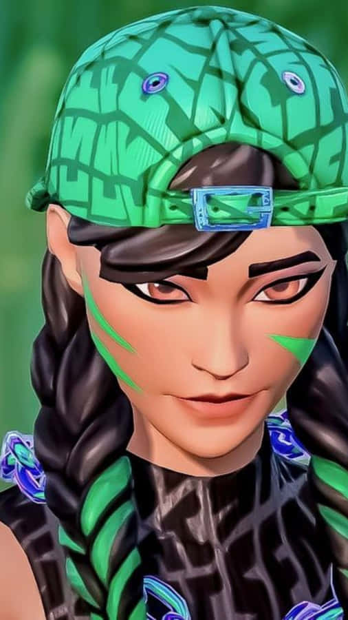 Vibrant Gamer Girl Portrait Wallpaper