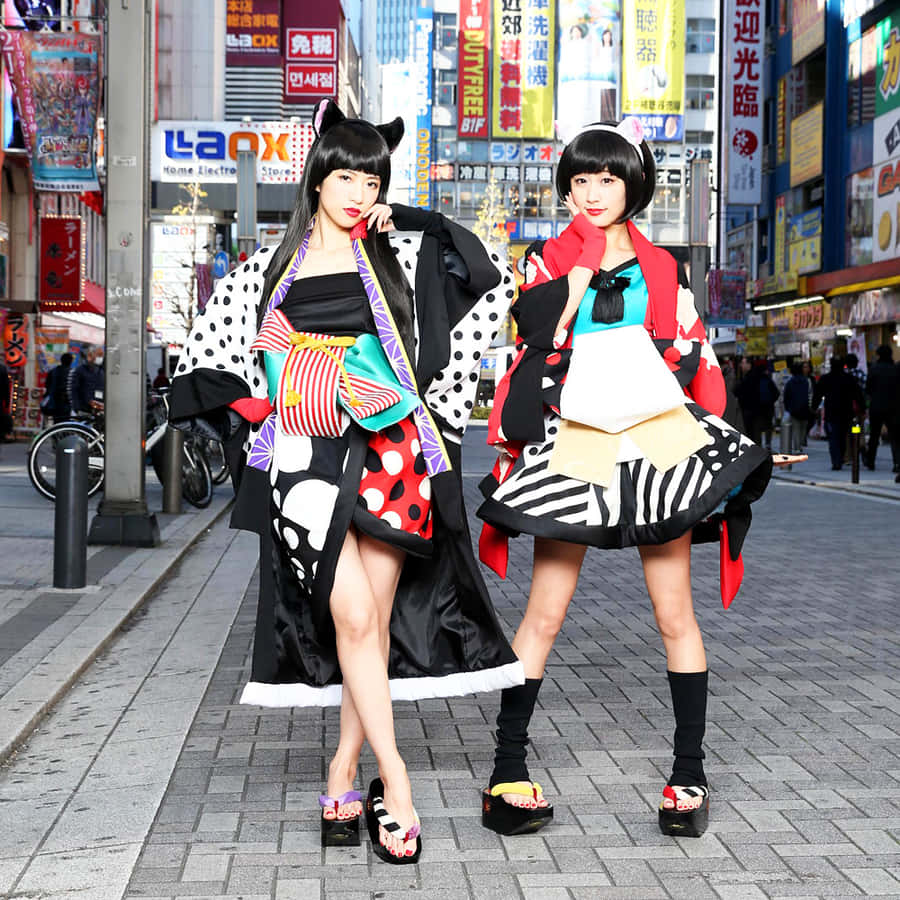 Vibrant J-pop Stars Performing On Stage Wallpaper