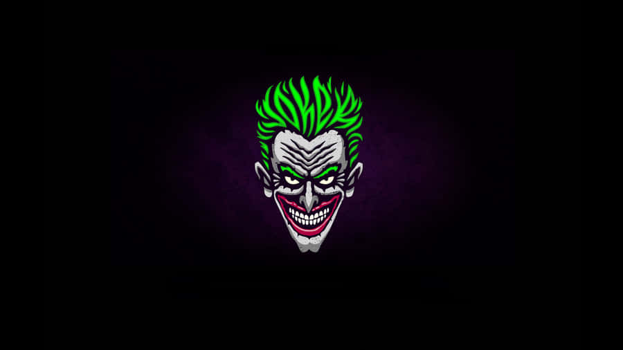 Vibrant Joker Artwork On A Dark Background Wallpaper