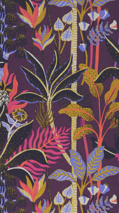 Vibrant Jungle Print Design Wallpaper