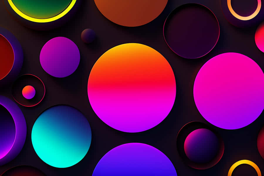 Vibrant Minimalist Abstract Shapes Wallpaper