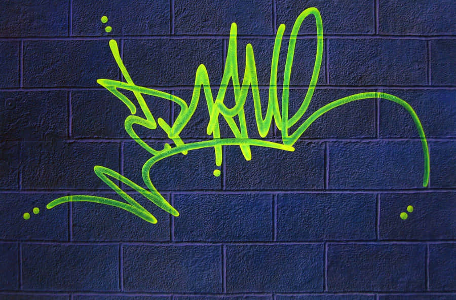 Vibrant Neon Graffiti At Night Wallpaper