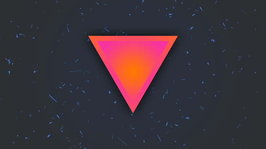 Vibrant Neon Triangle Abstract Wallpaper