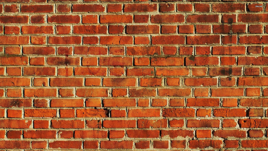Vibrant Orange Brick Texture Wallpaper