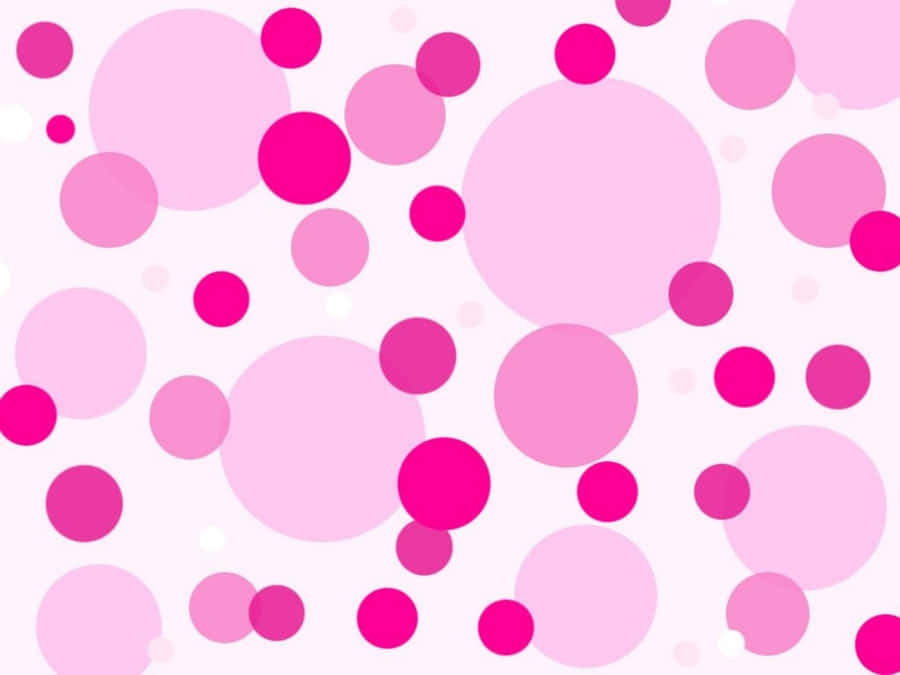 Vibrant Pink Polka Dot Wallpaper Wallpaper