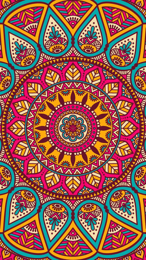 Vibrant Psychedelic Flowers Unleashing A World Of Colors Wallpaper