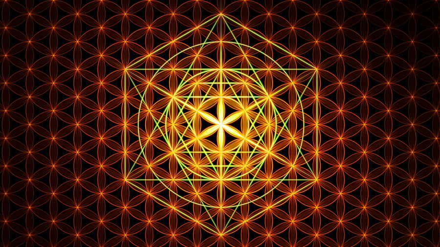 Vibrant Psychedelic Neon Lights In Abstract Design Wallpaper