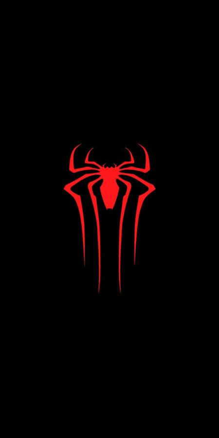 Vibrant Red Spider On Intricate Web Wallpaper