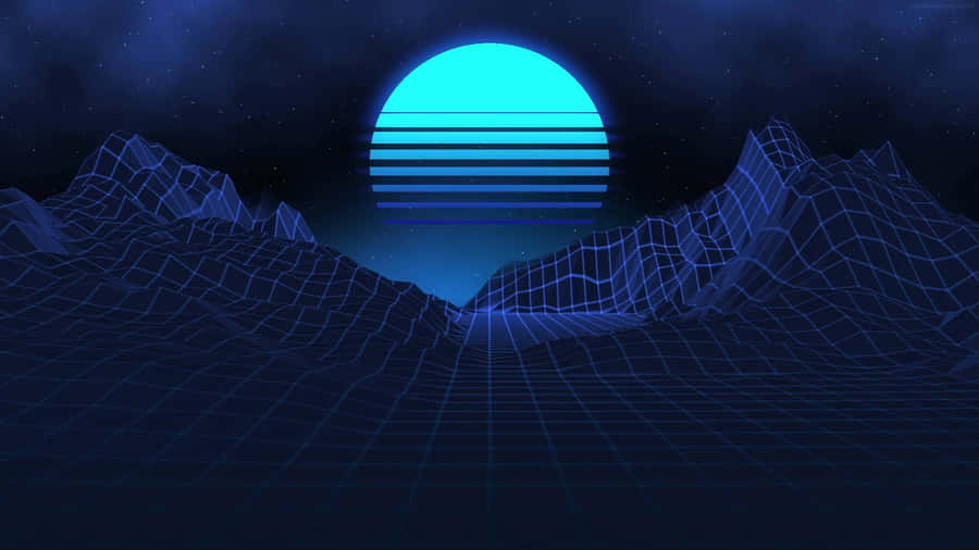 Vibrant Retrowave Nightscape Wallpaper