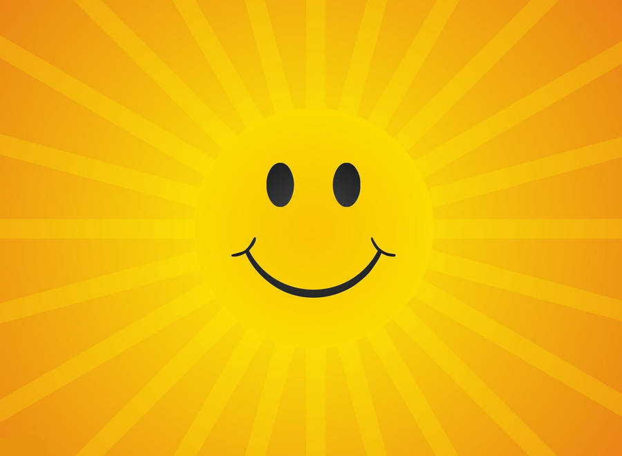 Vibrant Smiling Sun Illustration Wallpaper